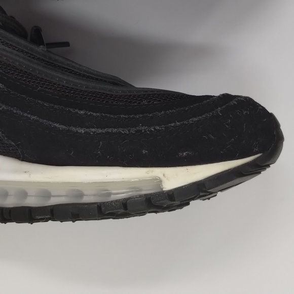 Nike Air Max 97 QS Athletic Lace Up Running Shoe Mens Size 7 black gold swish - Picture 9 of 12
